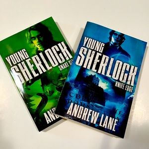 Young Sherlock Andrew Lane Knife Edge Snake Bite Lot of 2 Books YA Mystery PB